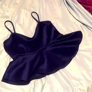 Love Culture top. Small, spaghetti strap with ruffles. Midsection can be shown!